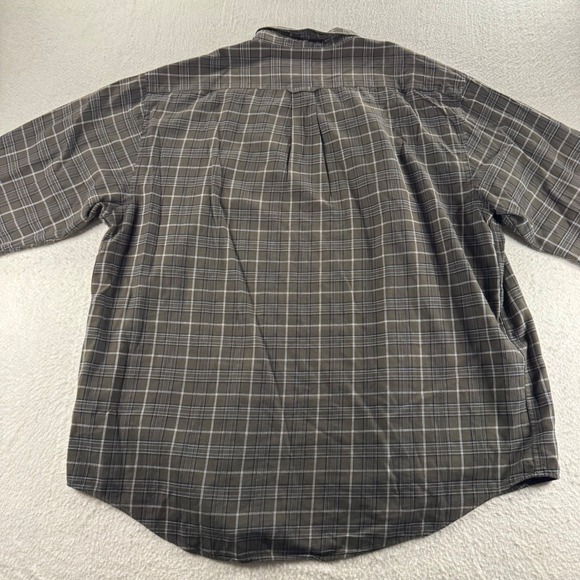 Duck Head Classic Mens XL Button Up Plaid Shirt Long Sleeve Brown Casual - Picture 5 of 8